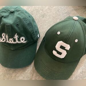 Vintage MSU Michigan State University baseball caps 🧢